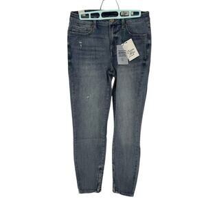Cosmic Blue Love Womens Repreve High Rise Ankle Jeans Skinny Leg Size  29 Blue